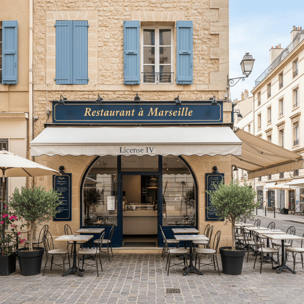 Restaurant à Marseille : terrasse - licence IV