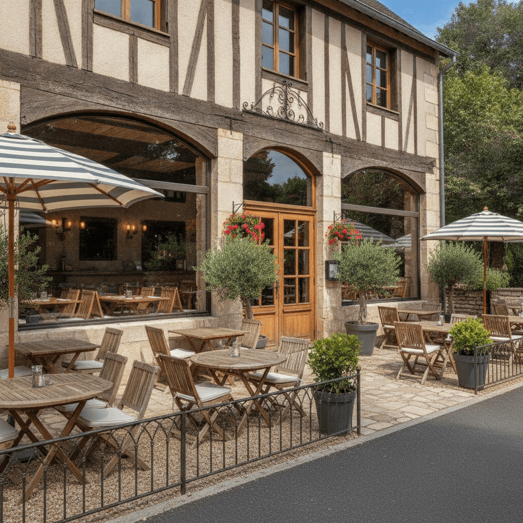 Restaurant 140m² à Coly-Saint-Amand : terrasse - licence IV - Image 1