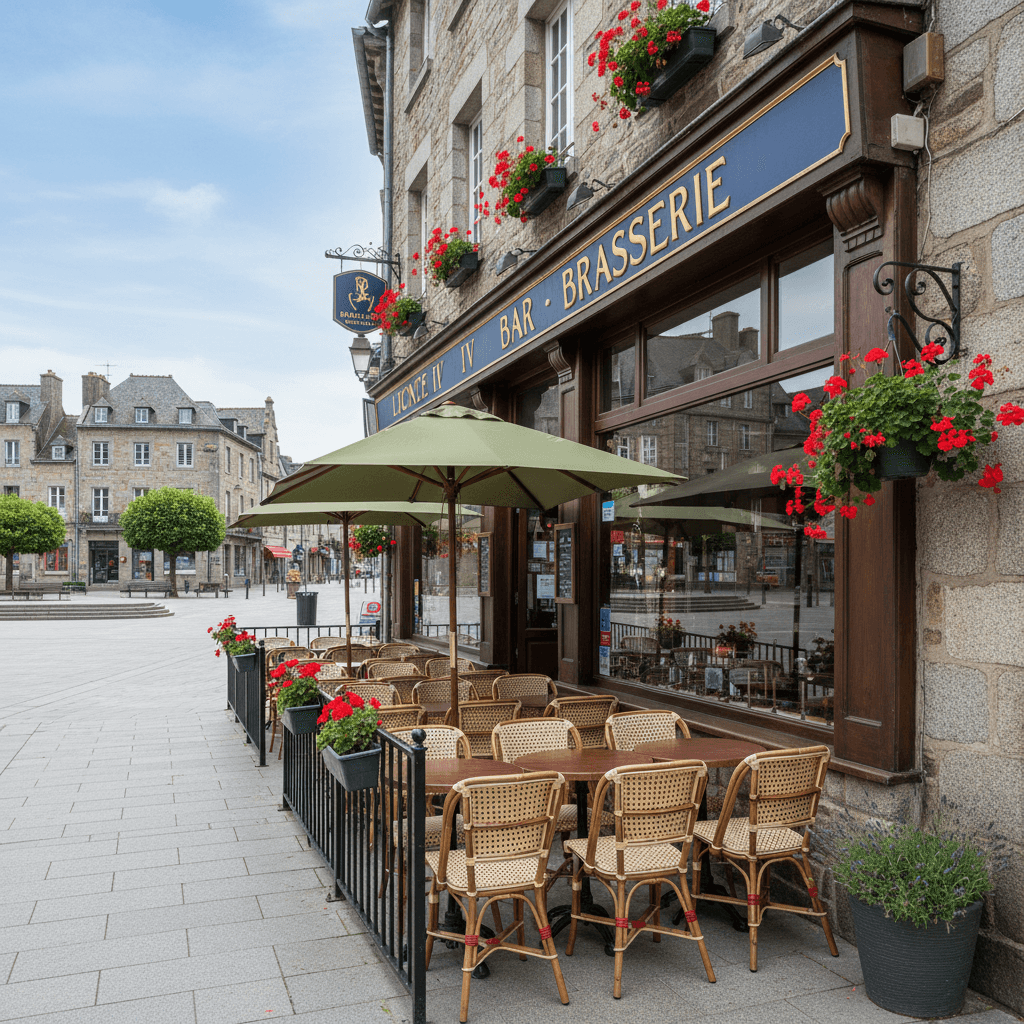 Bar-brasserie à Morlaix : terrasse - licence IV - Image 1