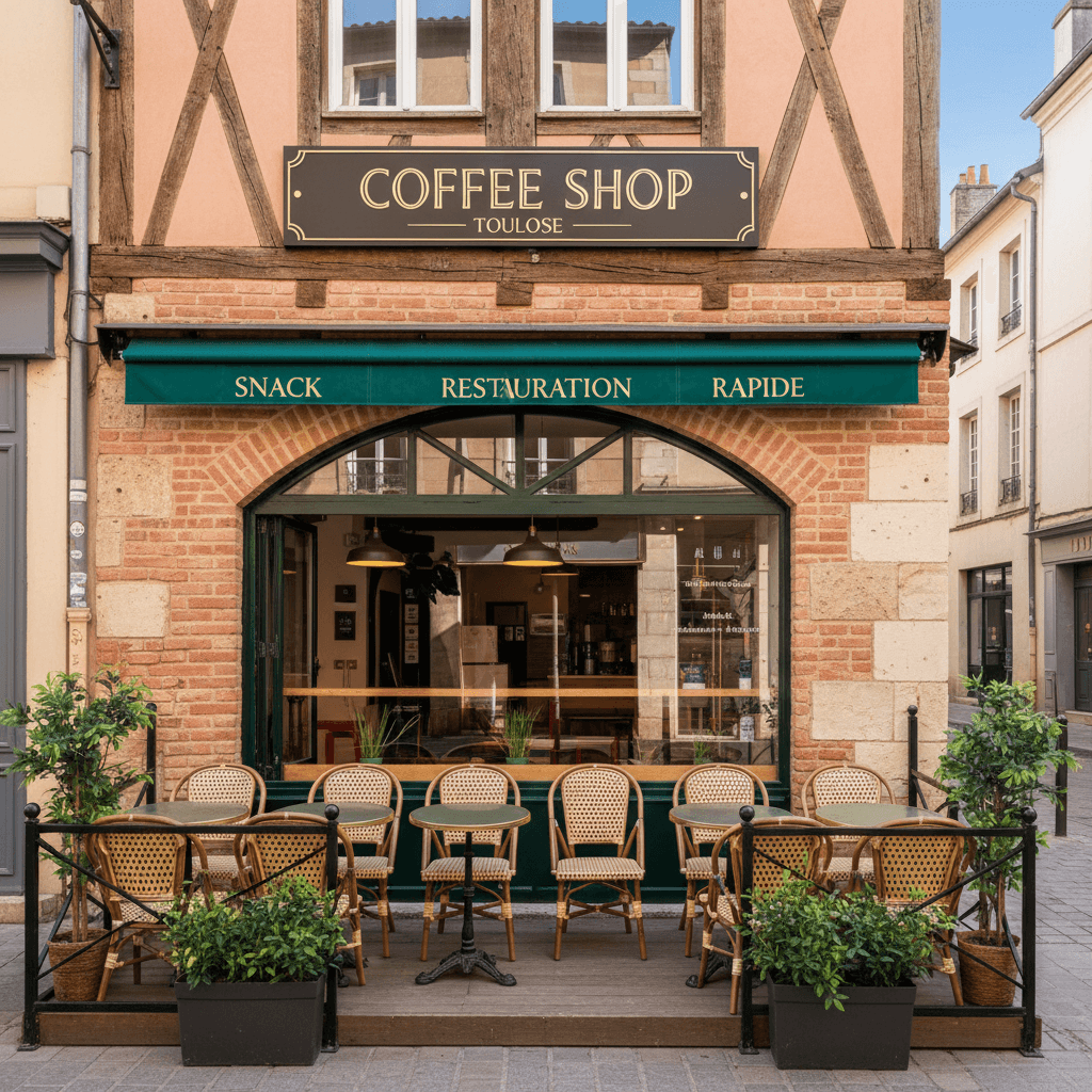 Snack 120m² à Toulouse : terrasse - Image 1