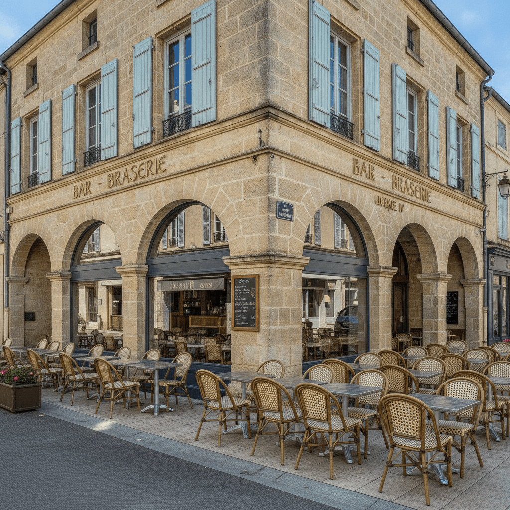 Bar-brasserie à Le Passage : terrasse - licence IV