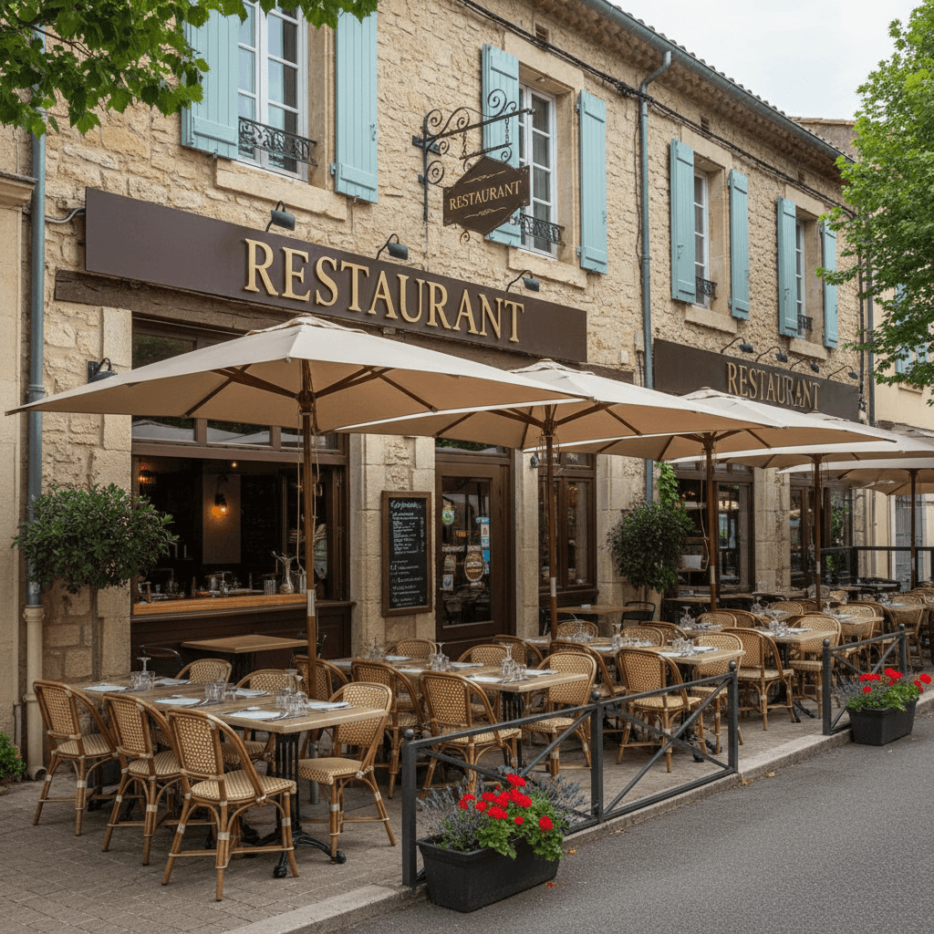 Restaurant 250m² à Saint-Geniès-De-Fontedit : terrasse - licence IV - Image 1