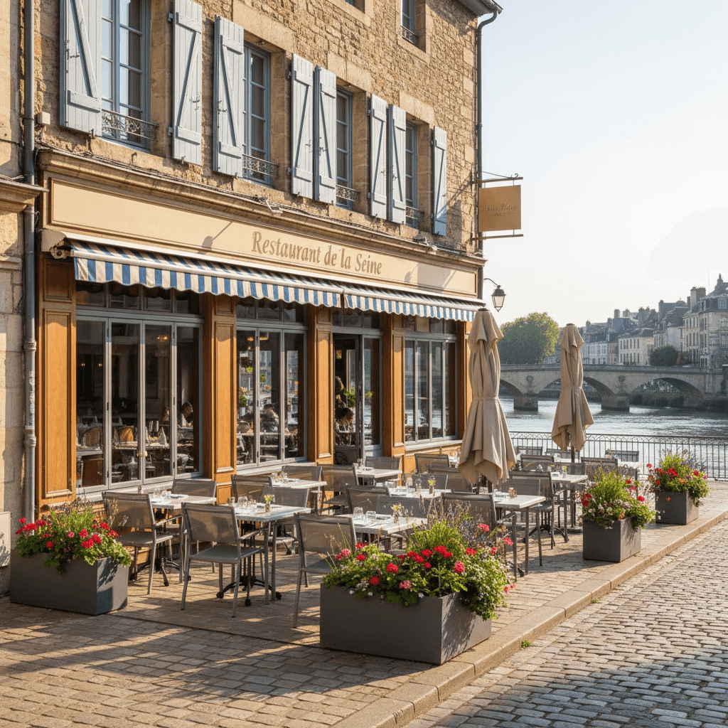 Restaurant à Rouen : terrasse - extraction
