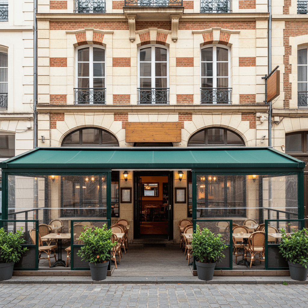 Restaurant à Lille : terrasse - extraction