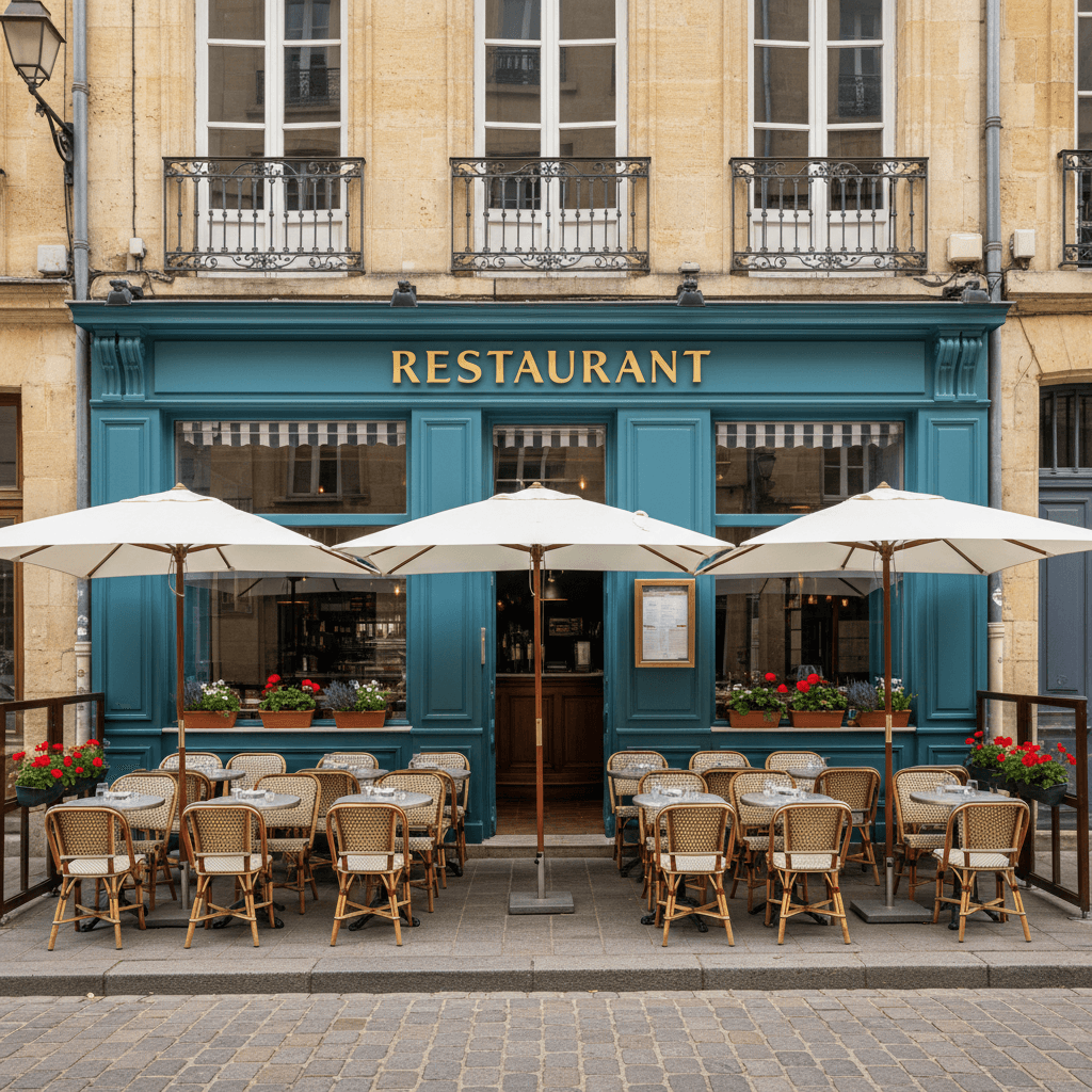 Restaurant à Bordeaux : terrasse - extraction - Image 1