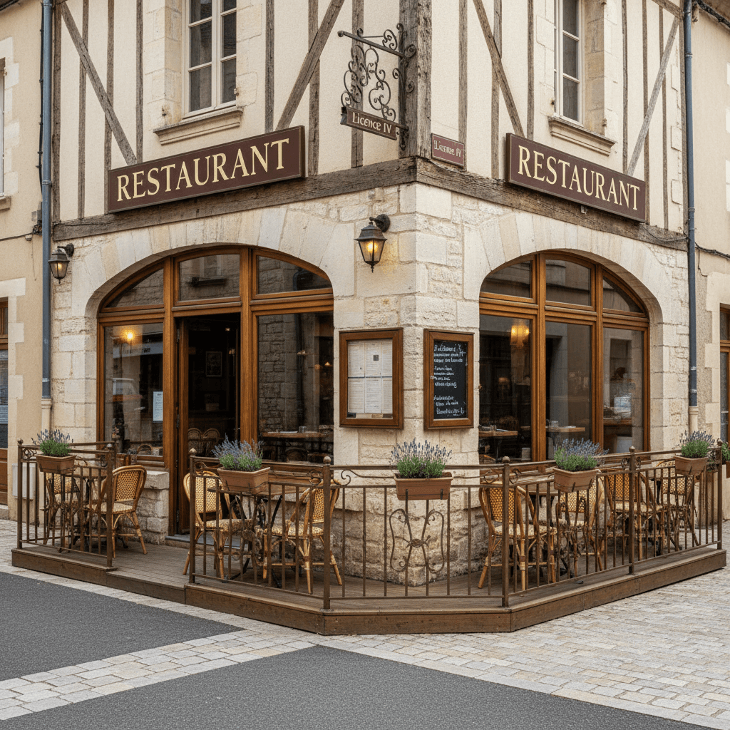 Restaurant 81m² à Crillon : terrasse - licence IV - Image 1