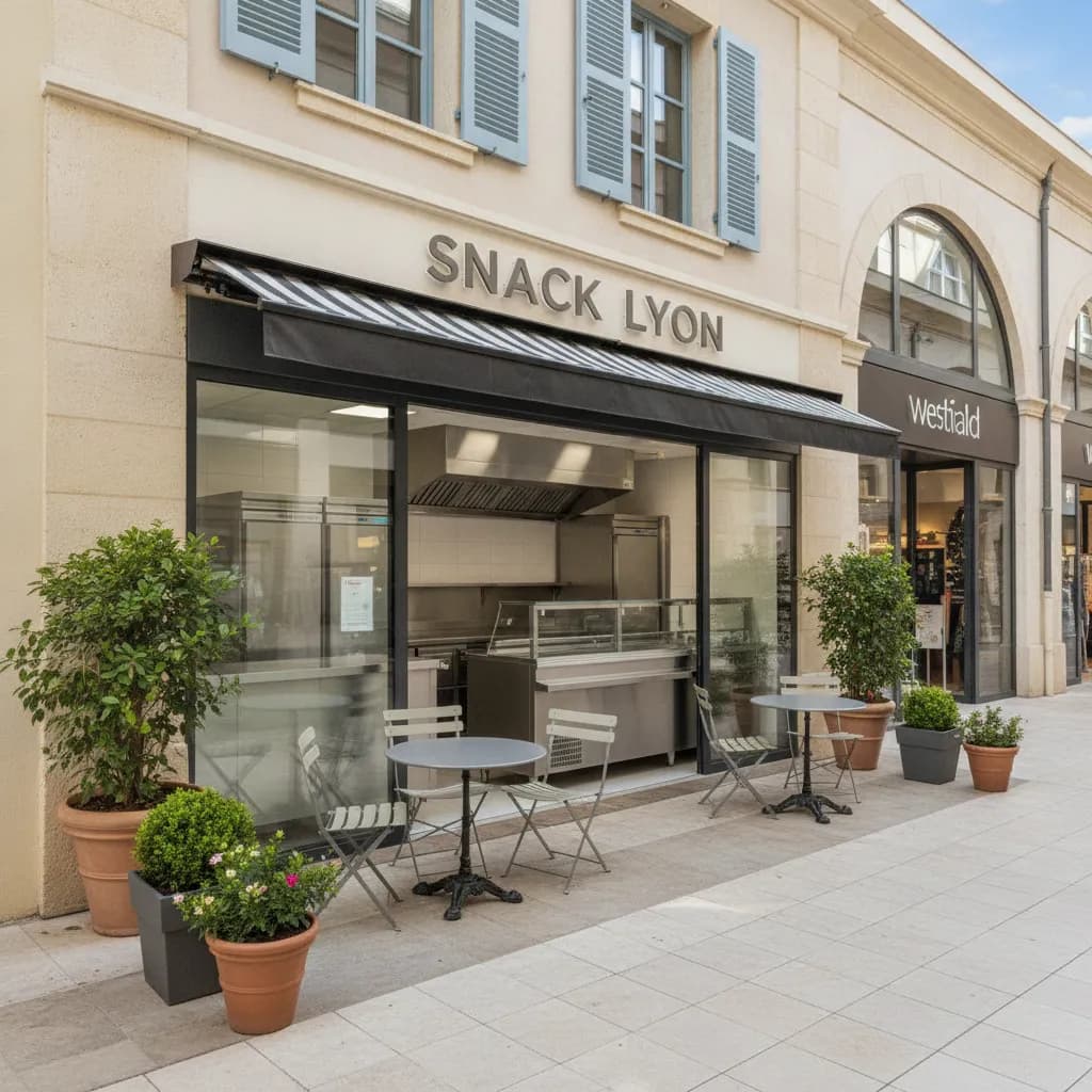 Snack 20 couverts à Lyon : cuisine équipée - Image 1