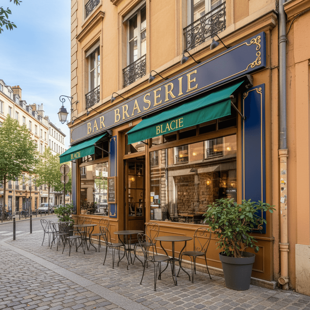 Bar-brasserie 148m² à Lyon : terrasse - licence IV