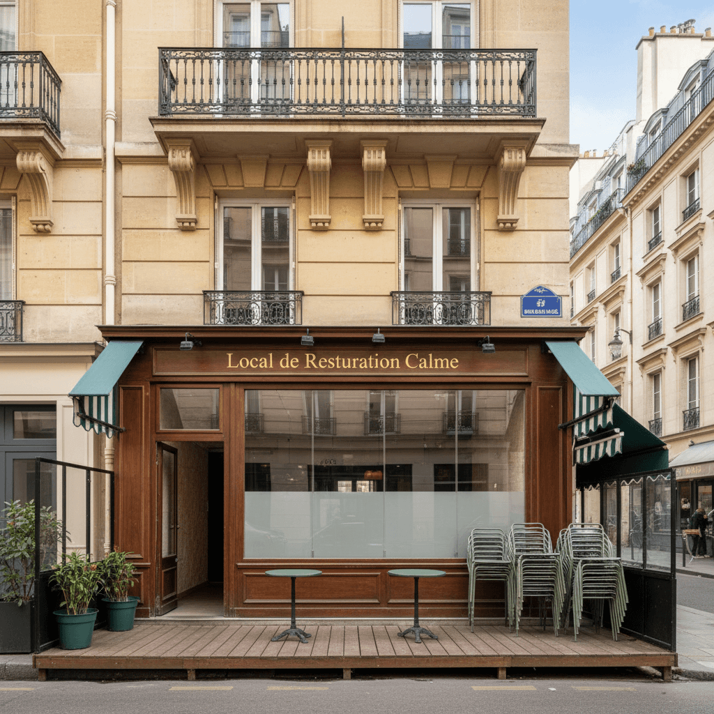 Local de Restauration Calme à Paris - 122 m²