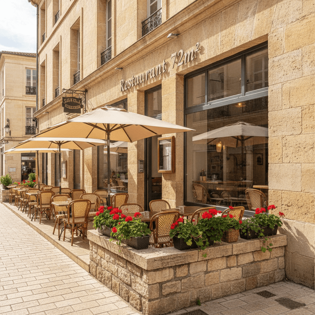 Restaurant 72m² à Montpellier : terrasse - licence IV