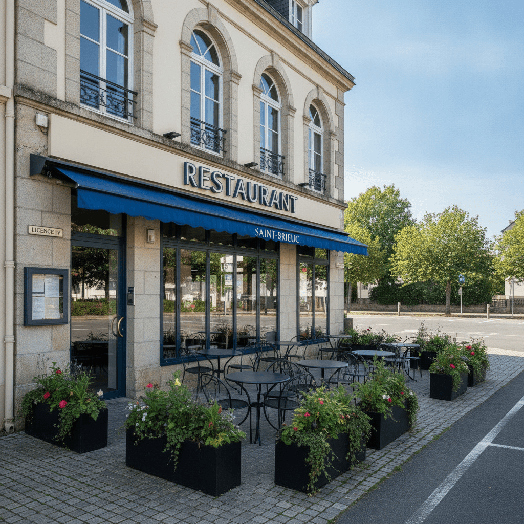 Restaurant à Saint-Brieuc : terrasse - licence IV - Image 1