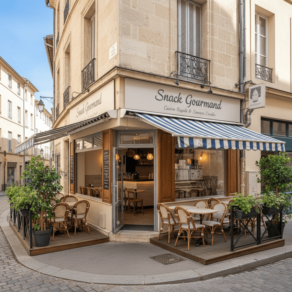 Snack à Montpellier : terrasse - extraction
