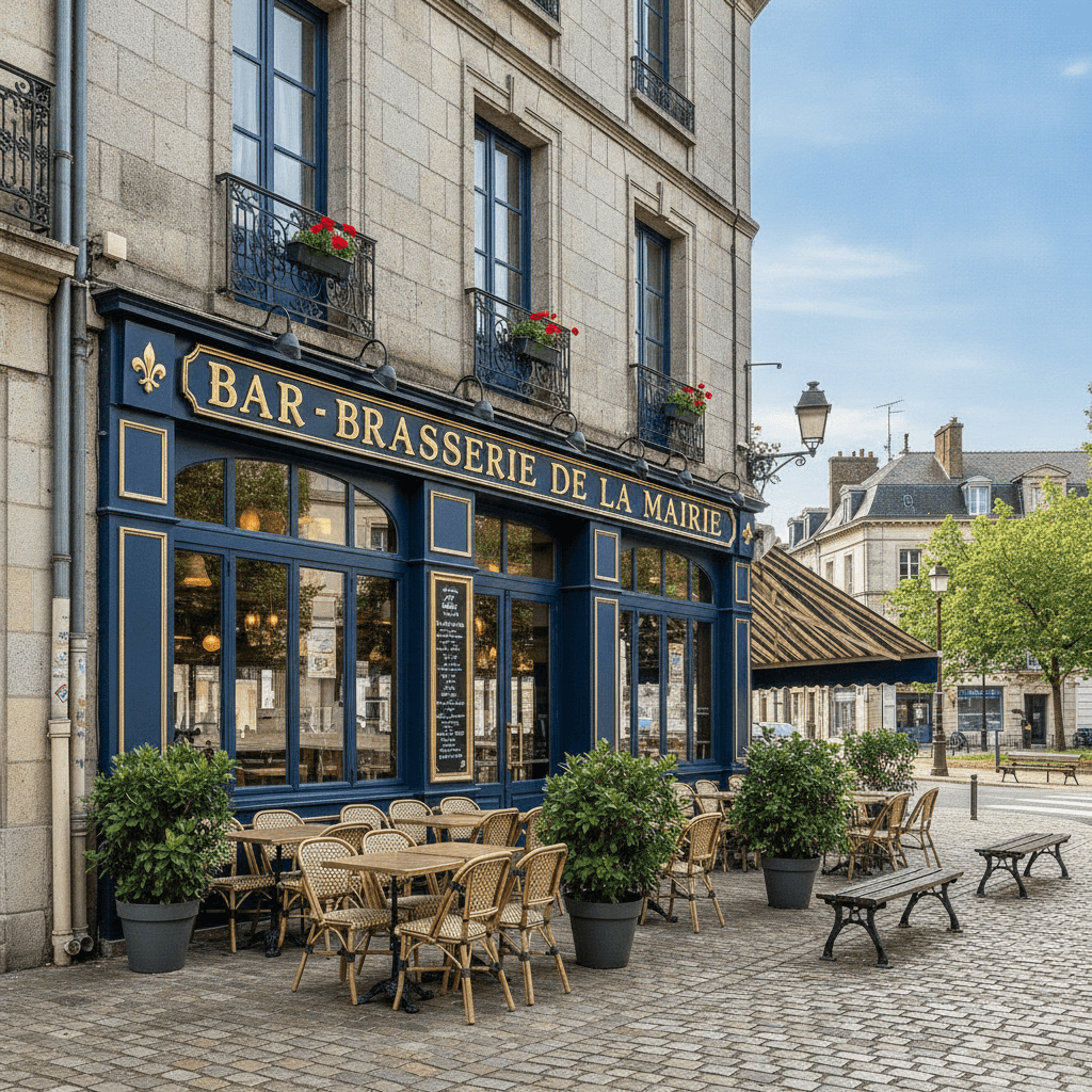 Bar-brasserie 93m² à Saint-Lô : terrasse - licence IV - Image 1