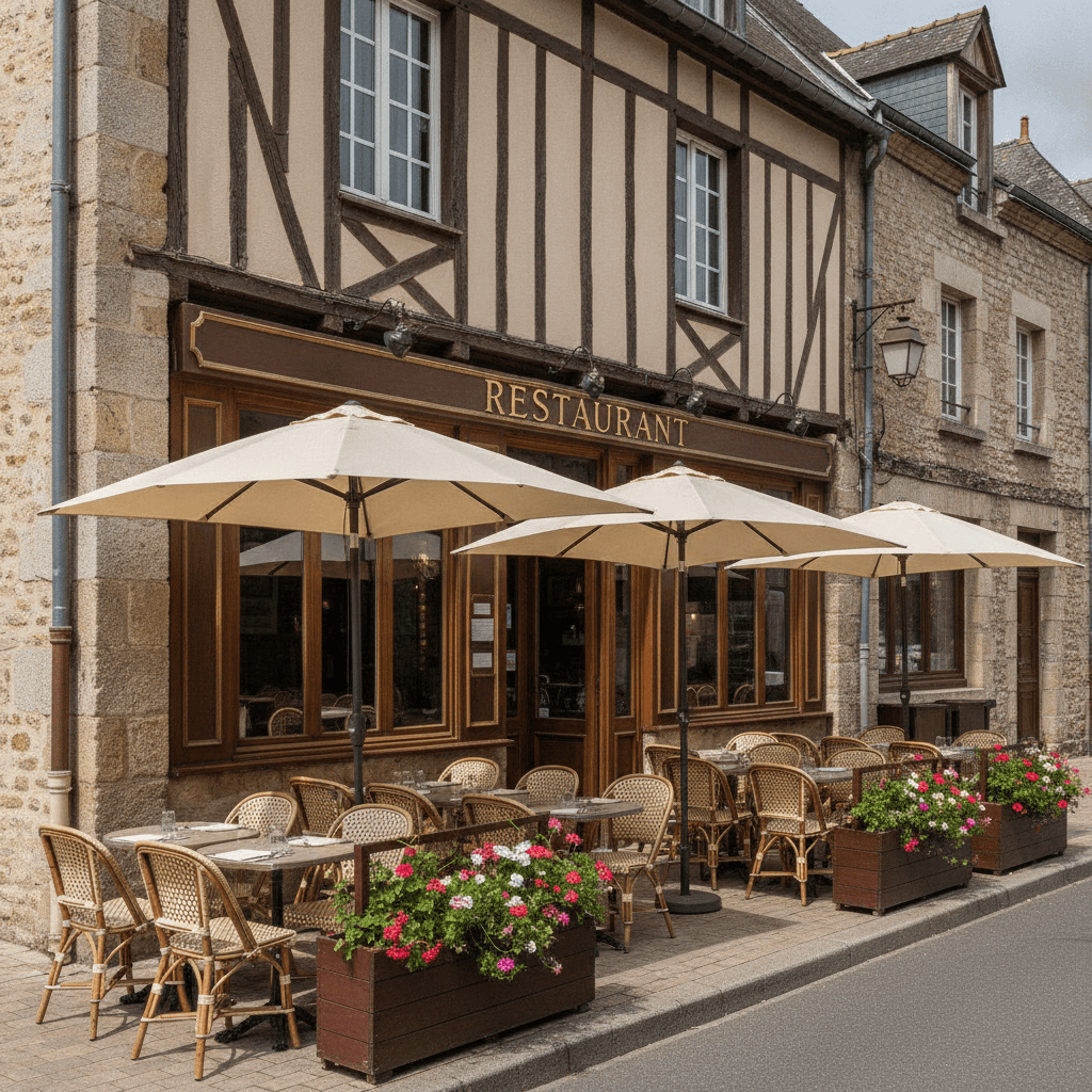 Restaurant 100m² à Falaise : terrasse - Image 1