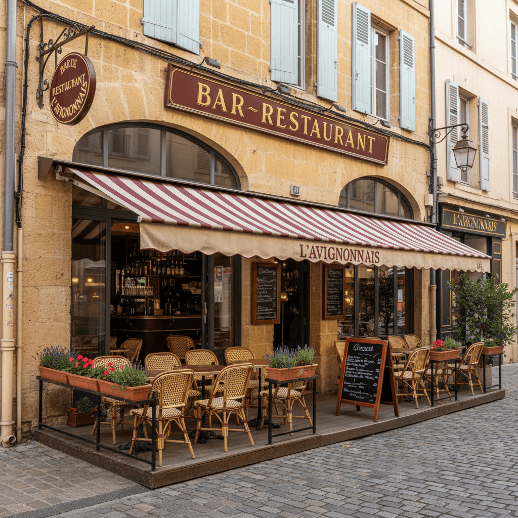 Bar-brasserie à Avignon : terrasse - licence IV - Image 1