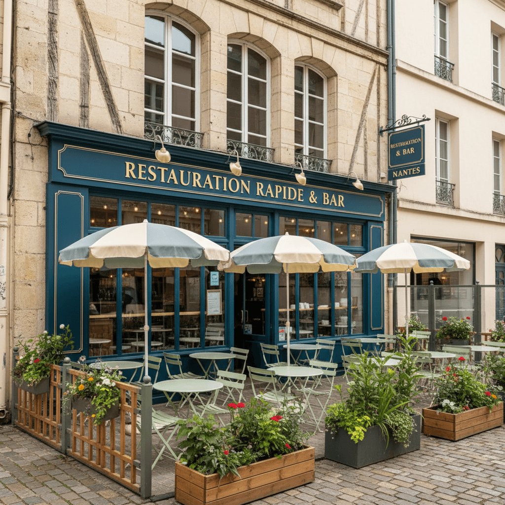 Fast-food 220m² à Nantes : terrasse - licence IV