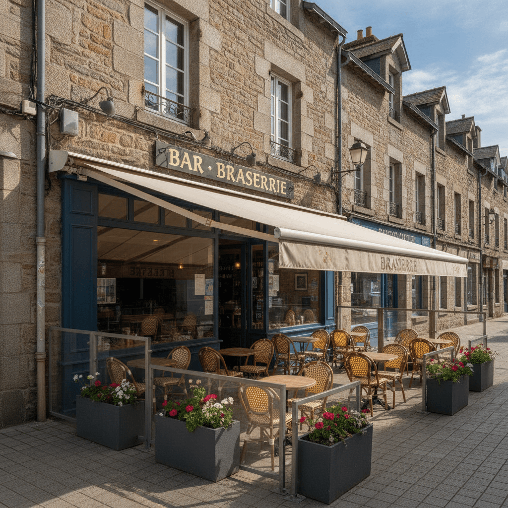 Bar-brasserie à Saint-Brieuc : terrasse - licence IV - Image 1