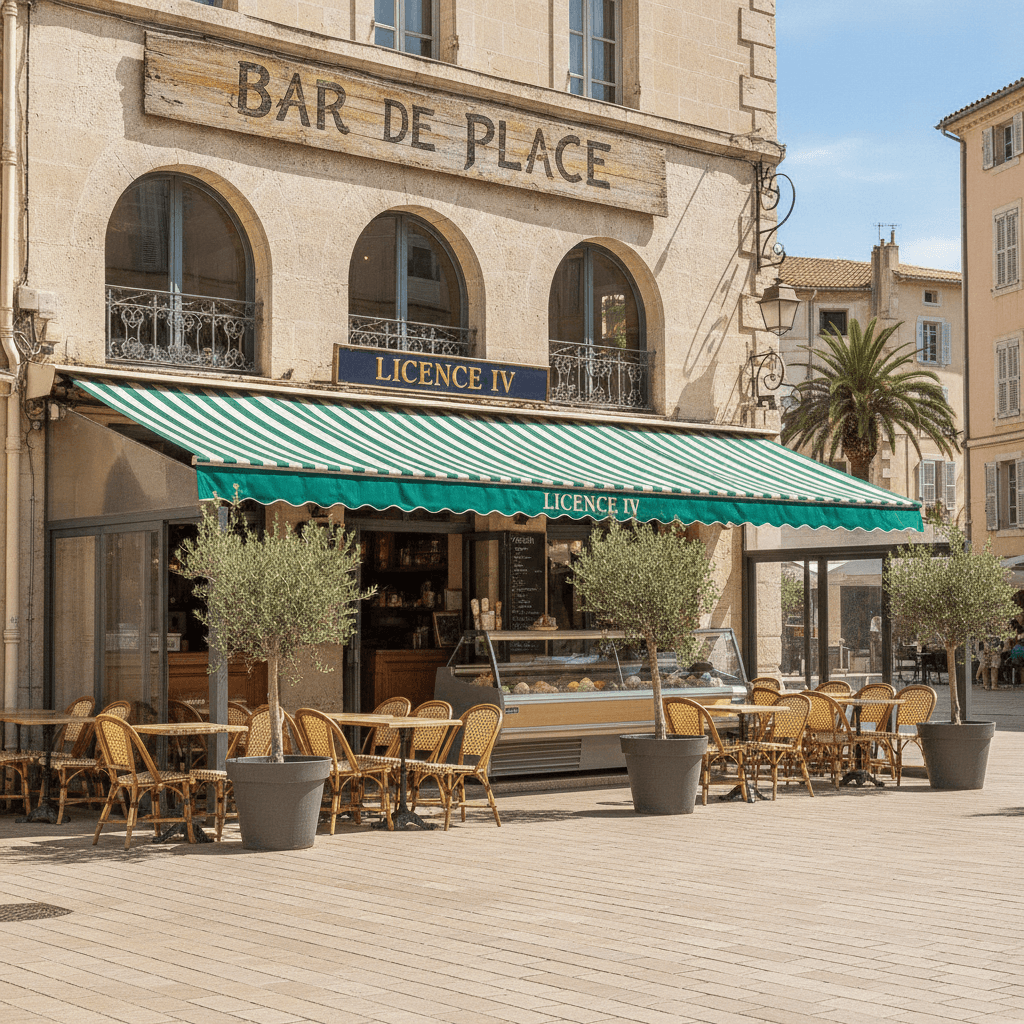 Bar-brasserie à Toulon : terrasse - licence IV