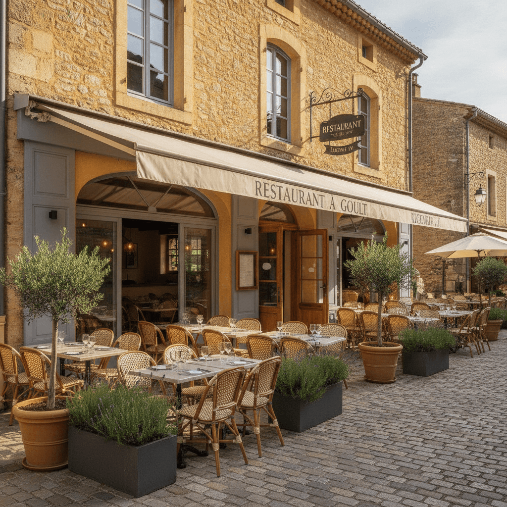 Restaurant à Goult : terrasse - licence IV - Image 1