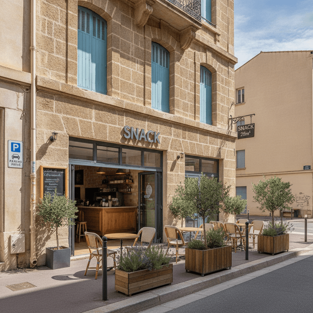 Snack 28m² à Marseille : cuisine équipée - parking