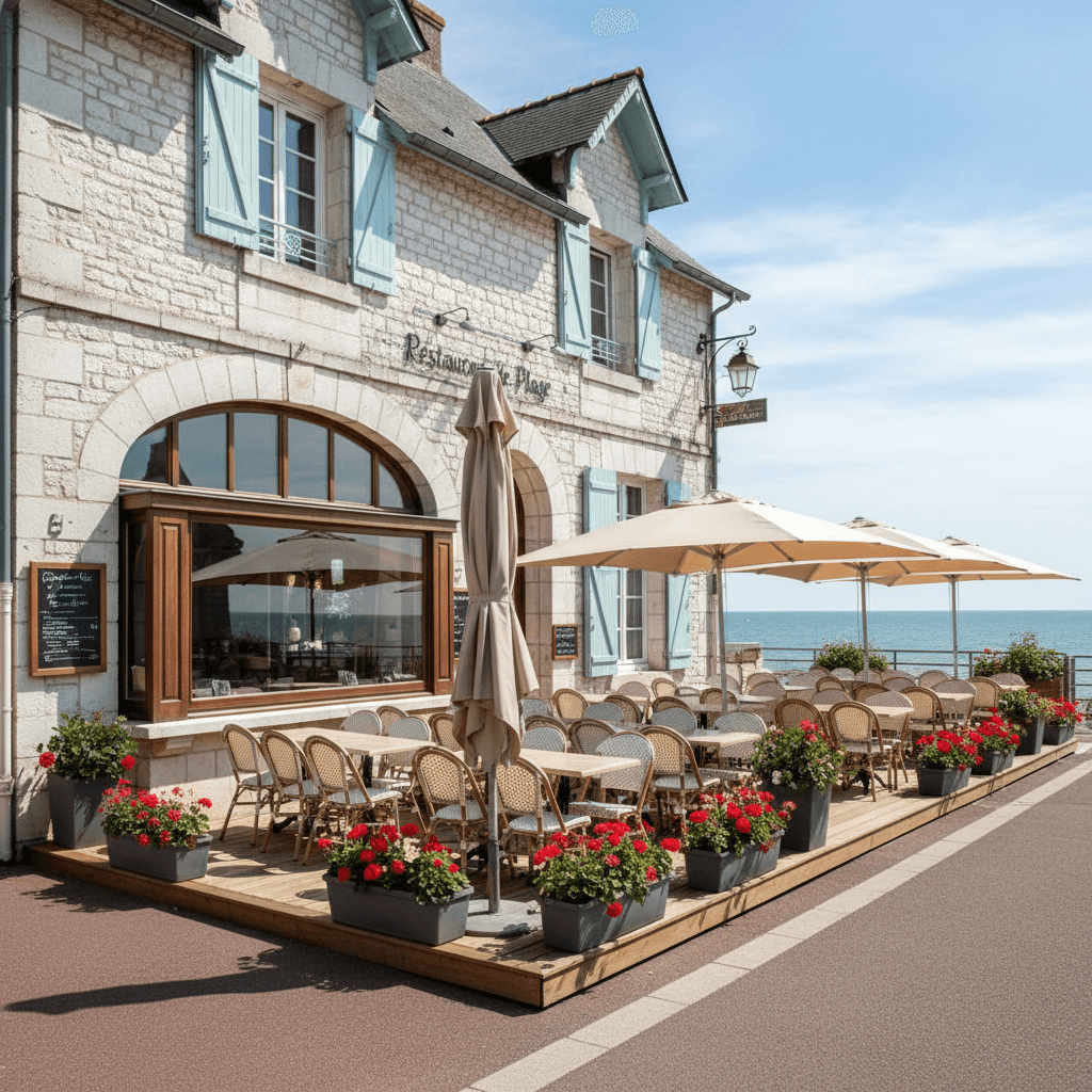 Restaurant à La Roche-Sur-Yon : terrasse - extraction - Image 1