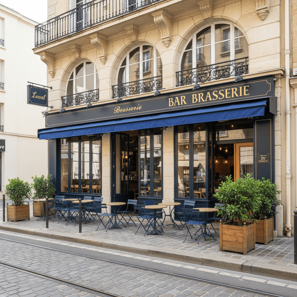Bar-brasserie 120 couverts à La Garenne-Colombes : terrasse - licence IV - Image 1