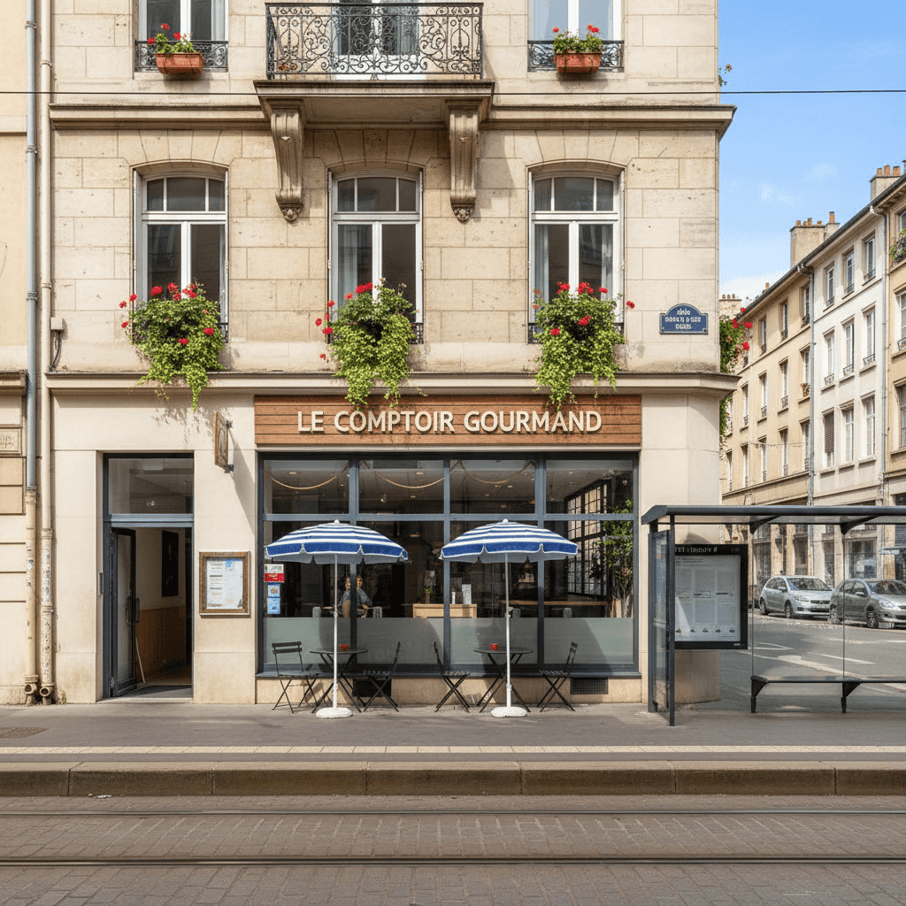 Fast-food 30m² à Lyon : terrasse - licence IV