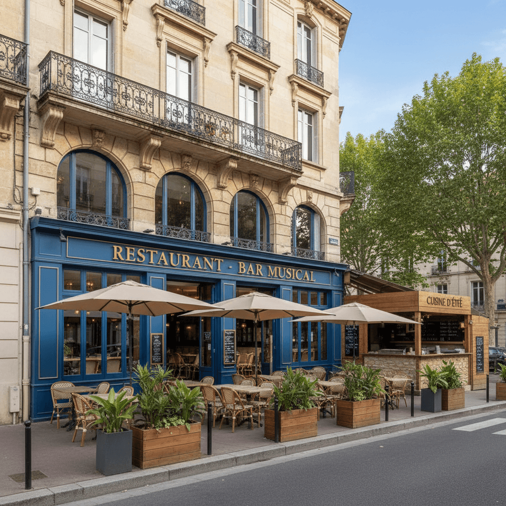 Restaurant à Valence : terrasse - licence IV - Image 1
