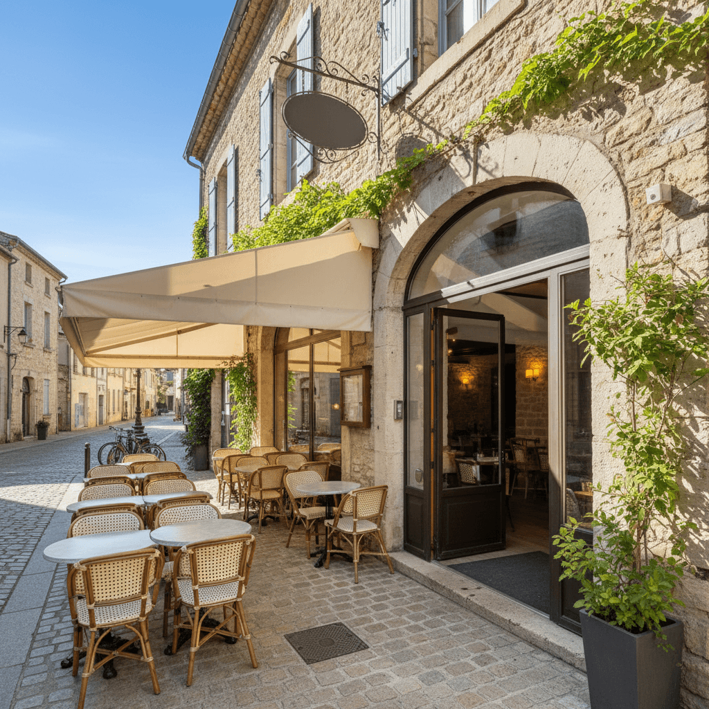 Restaurant 134m² à Les Mages : terrasse - licence IV - Image 1