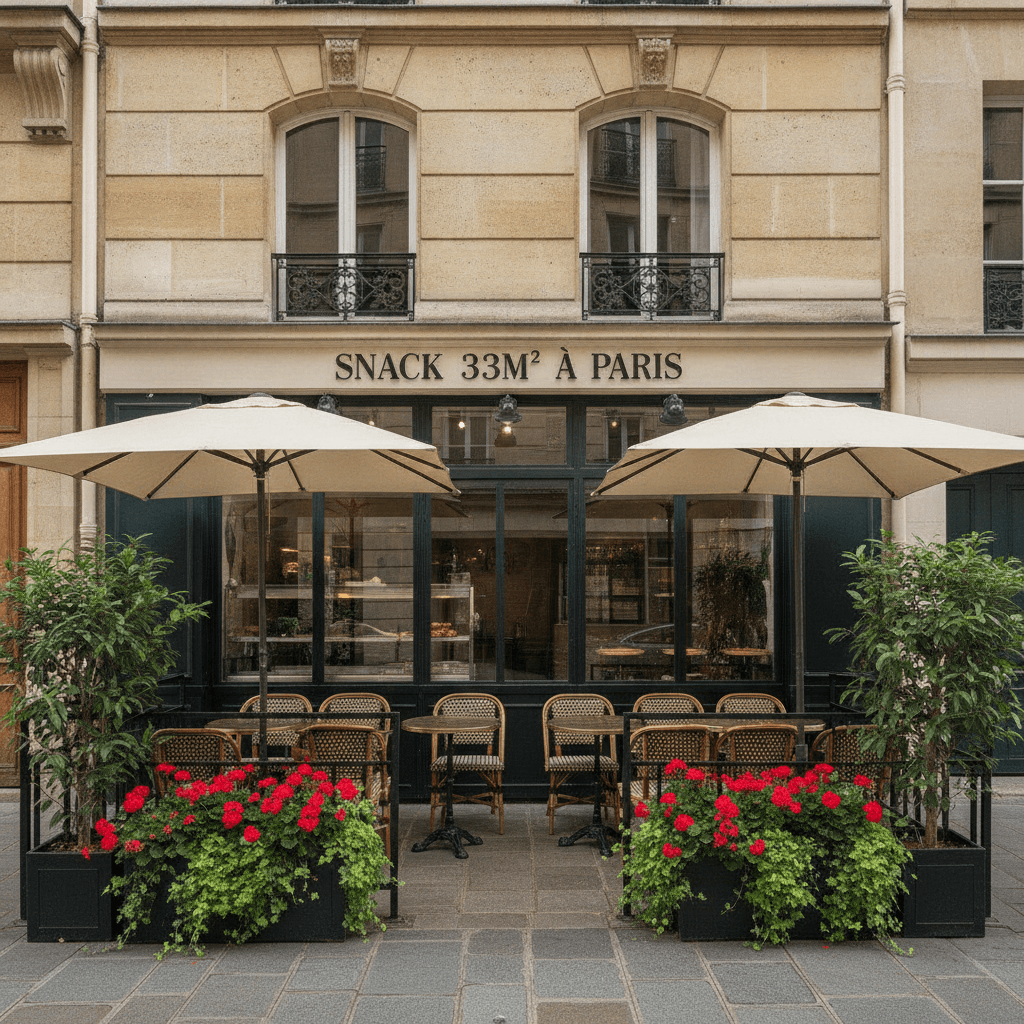 Snack 33m² à Paris : terrasse