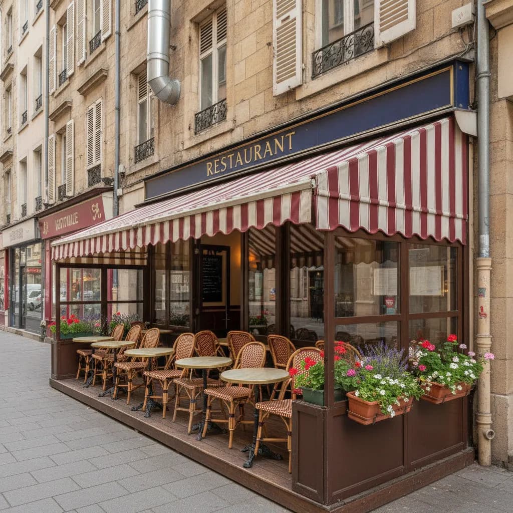 Restaurant 90m² à Lyon : terrasse - extraction - Image 1