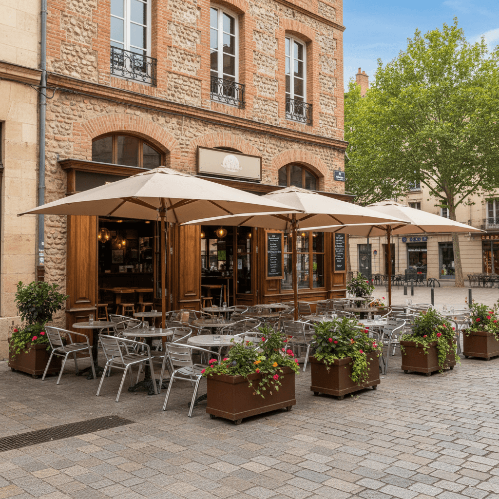 Bar-brasserie à Toulouse : terrasse - licence IV