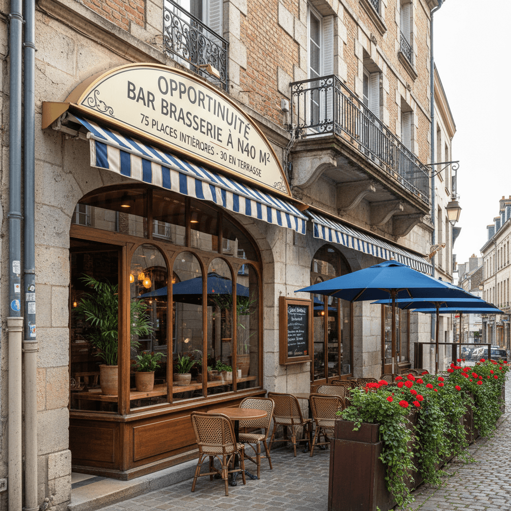 Bar-brasserie 180m² à Nantes : terrasse - licence IV - Image 1