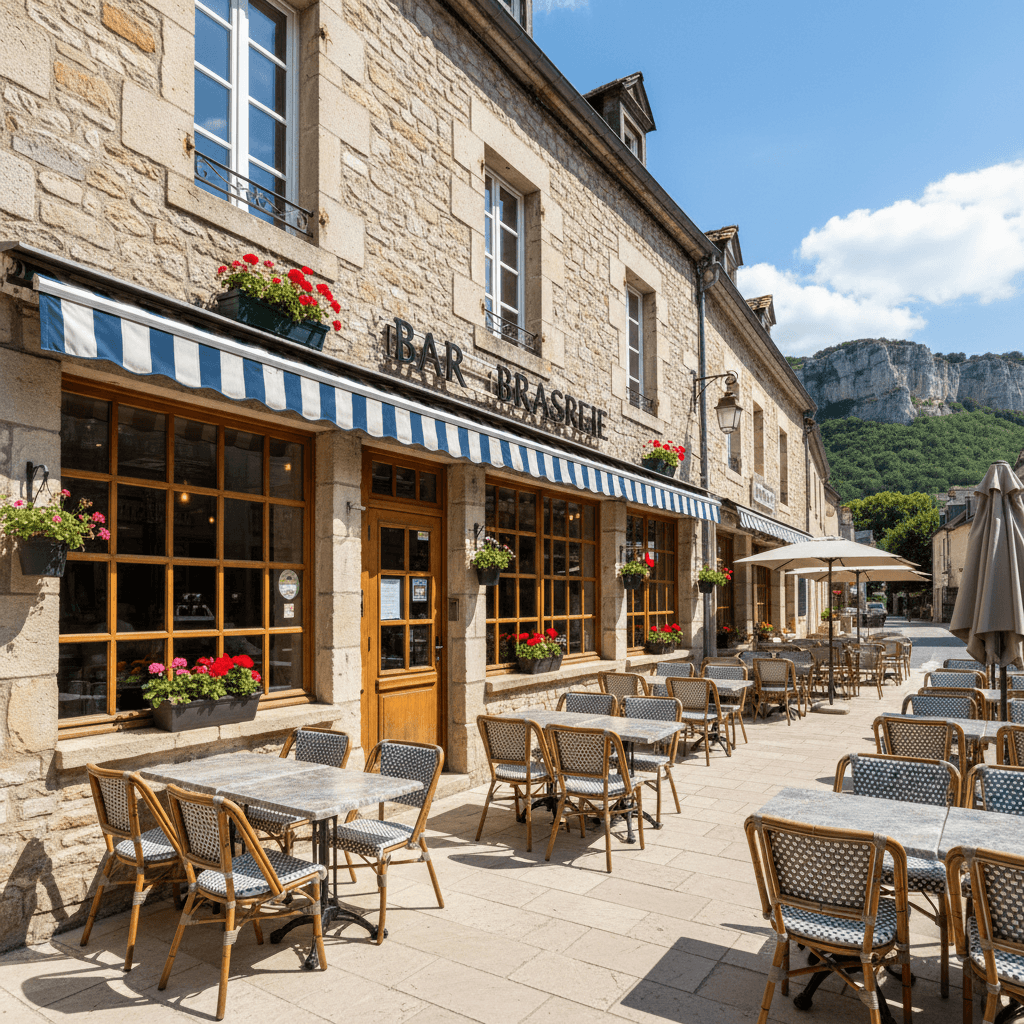 Bar-brasserie 200m² à Gorges Du Tarn Causses : terrasse - licence IV - Image 1