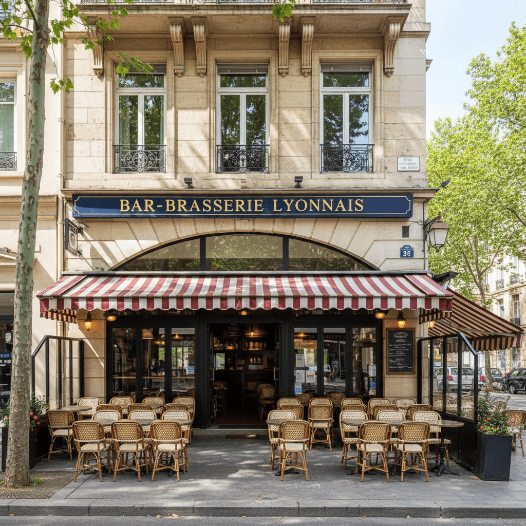 Bar-brasserie 225m² à Lyon : terrasse - licence IV