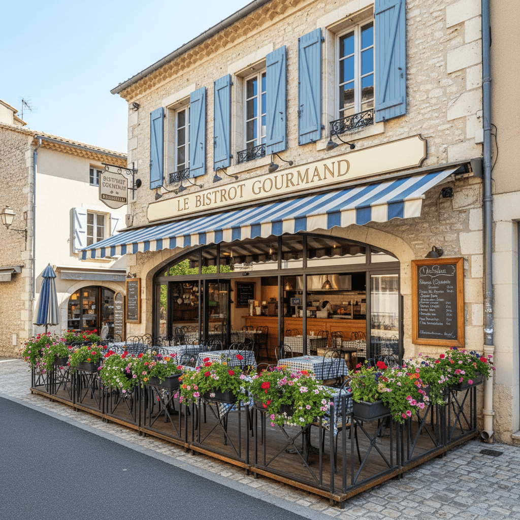 Restaurant à Fontvieille : terrasse - extraction - Image 1