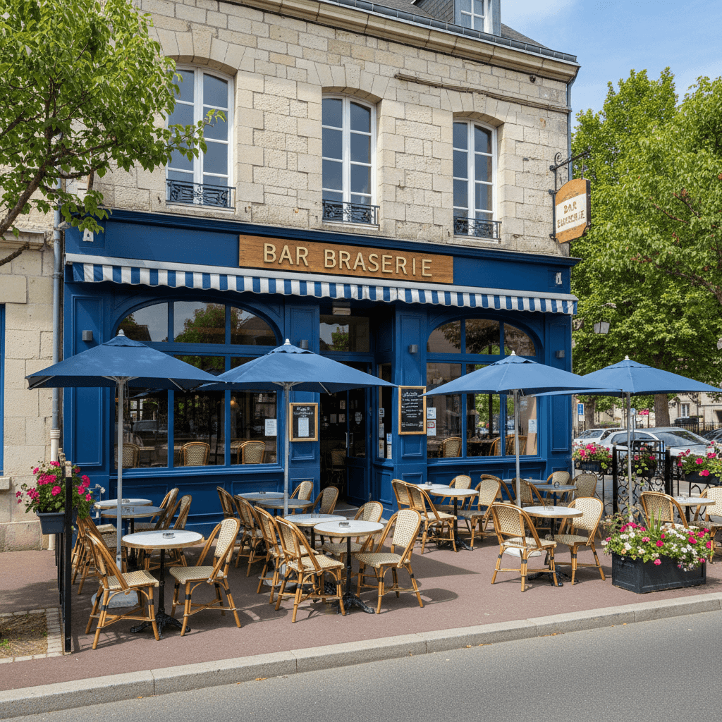 Bar-brasserie 245m² à Val-Du-Maine : terrasse - licence IV - Image 1
