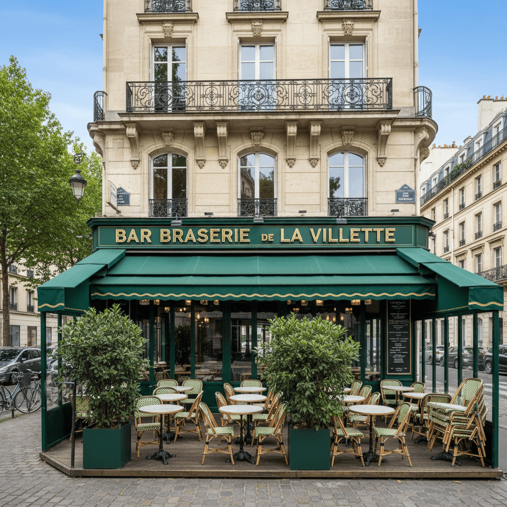 Bar-brasserie 70 couverts à Pantin : terrasse - licence IV - Image 1
