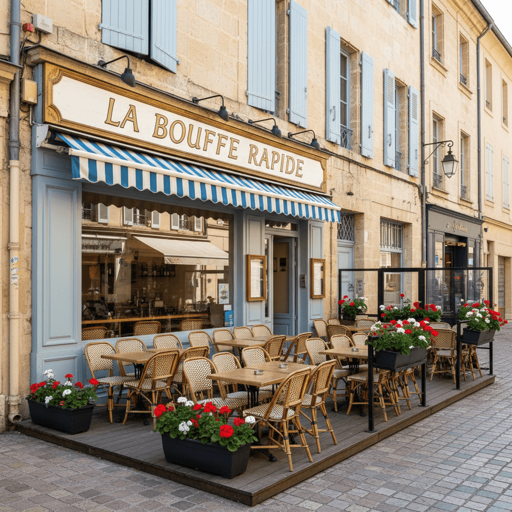 Fast-food 34m² à Montpellier : terrasse - extraction - Image 1