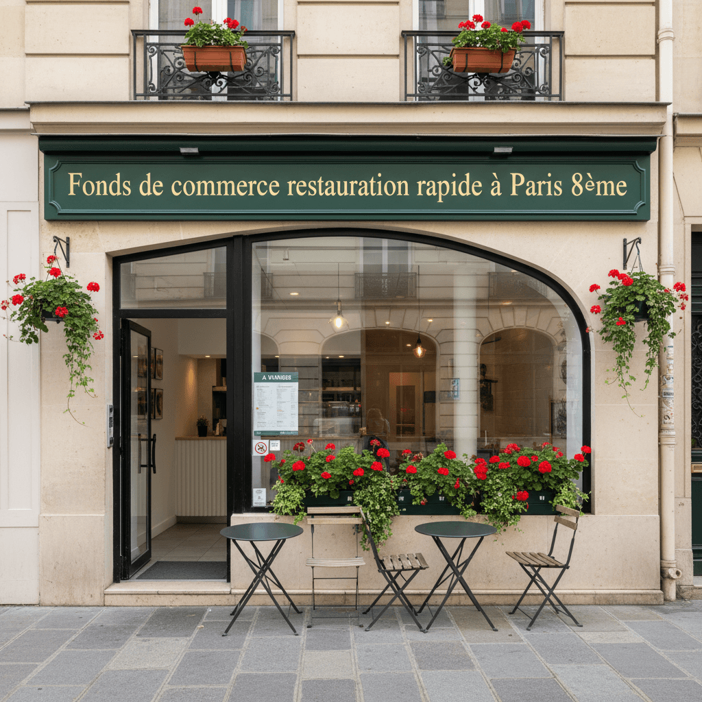 Fonds de commerce restauration rapide à Paris 8ème en liquidation judiciaire