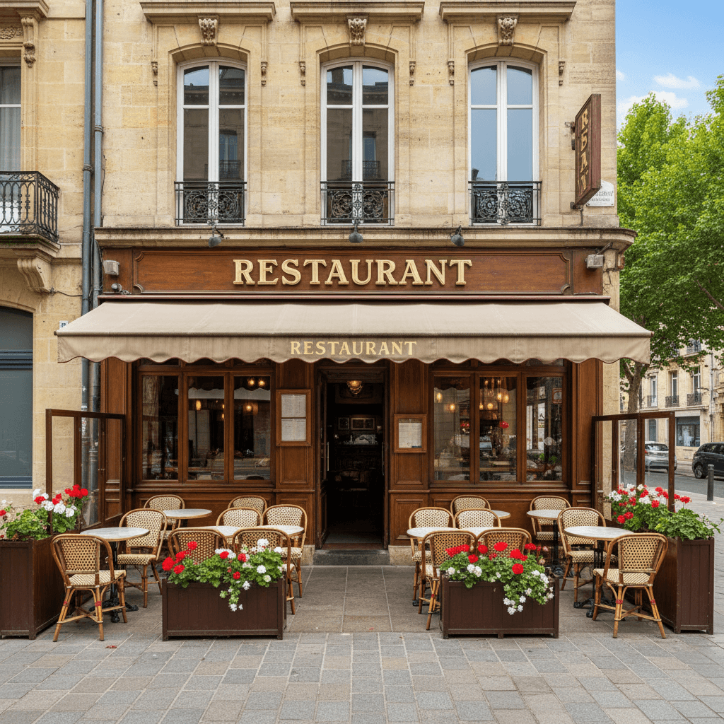 Restaurant 200m² à Bordeaux : terrasse - extraction