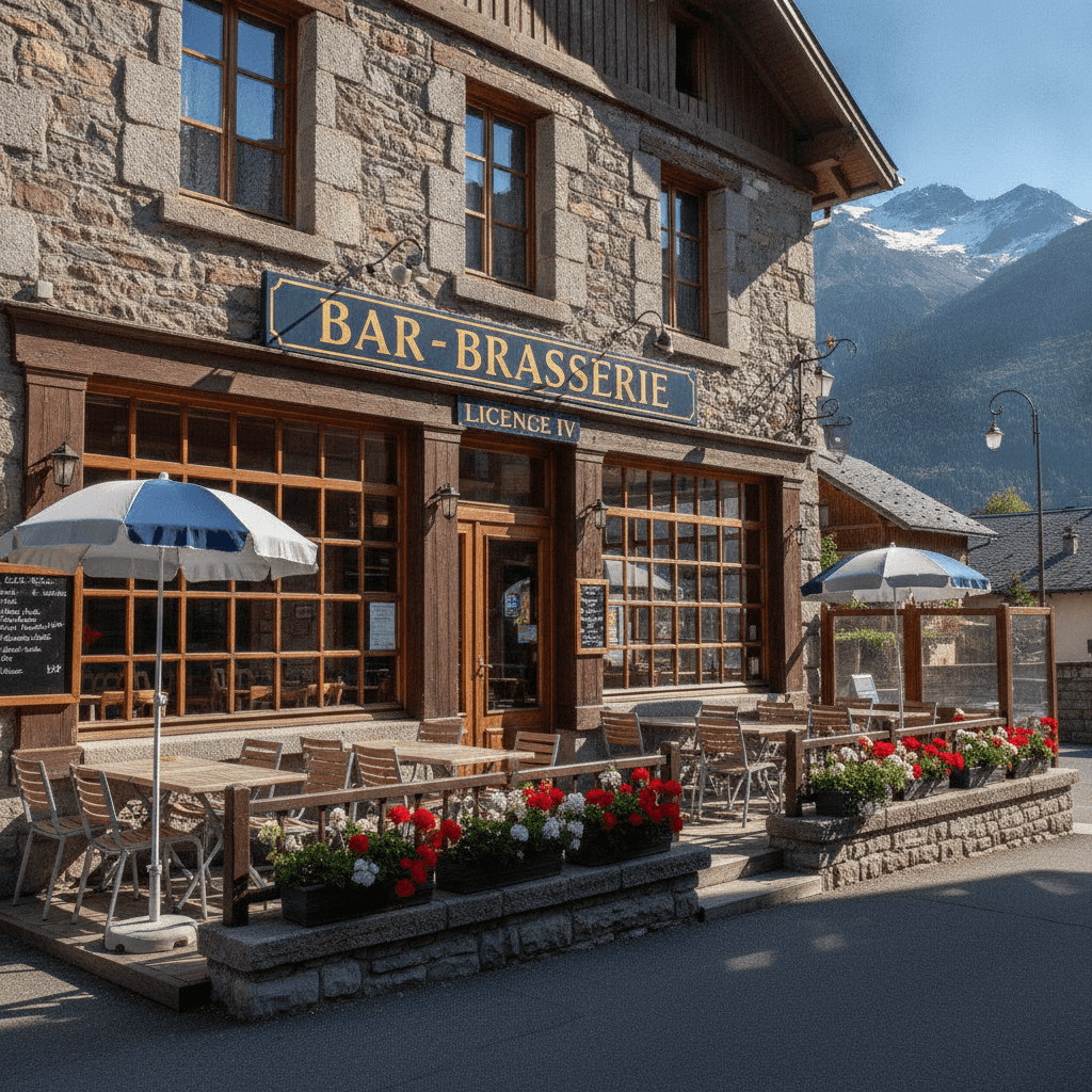 Bar-brasserie 200m² à Modane : terrasse - licence IV - Image 1