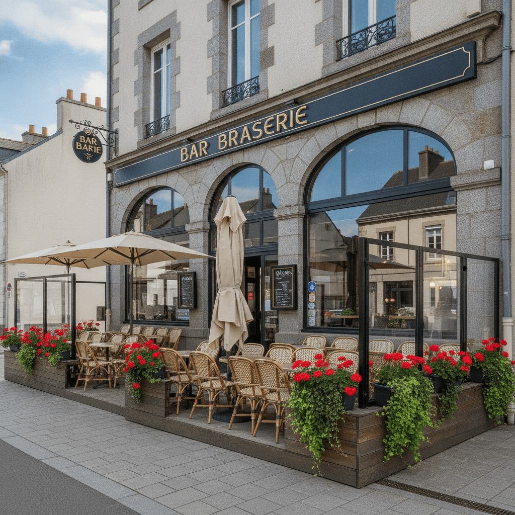 Bar-brasserie à Saint-Brieuc : terrasse - Image 1