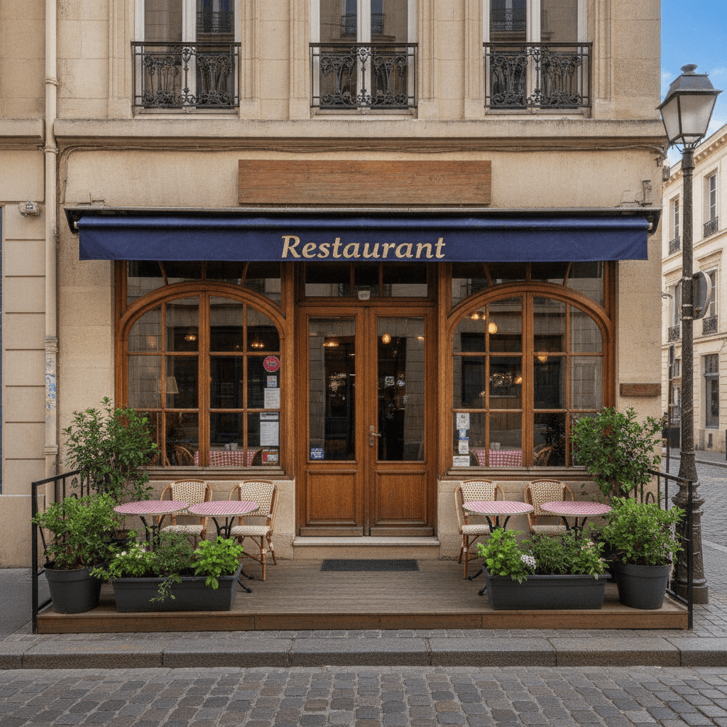 Restaurant 62m² à Lyon : terrasse - licence IV
