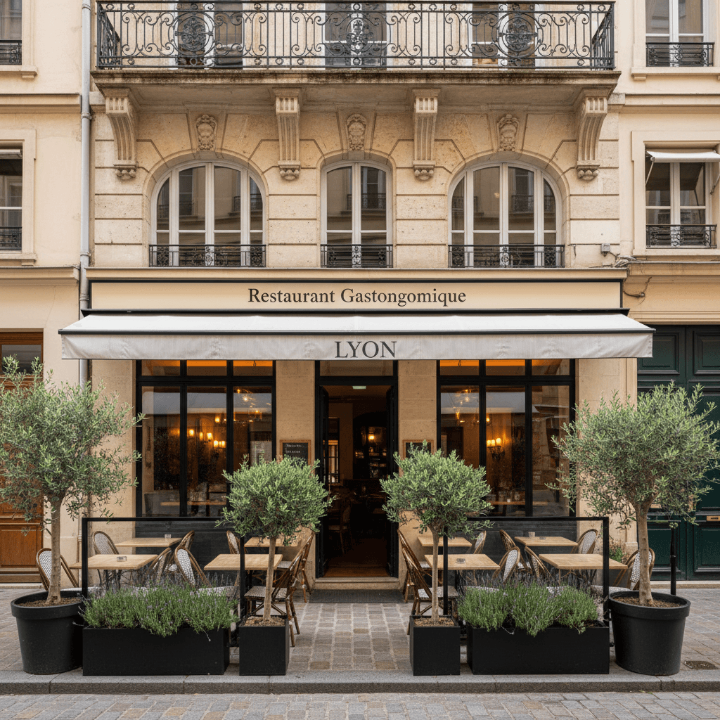 Restaurant 89m² à Lyon : terrasse - extraction