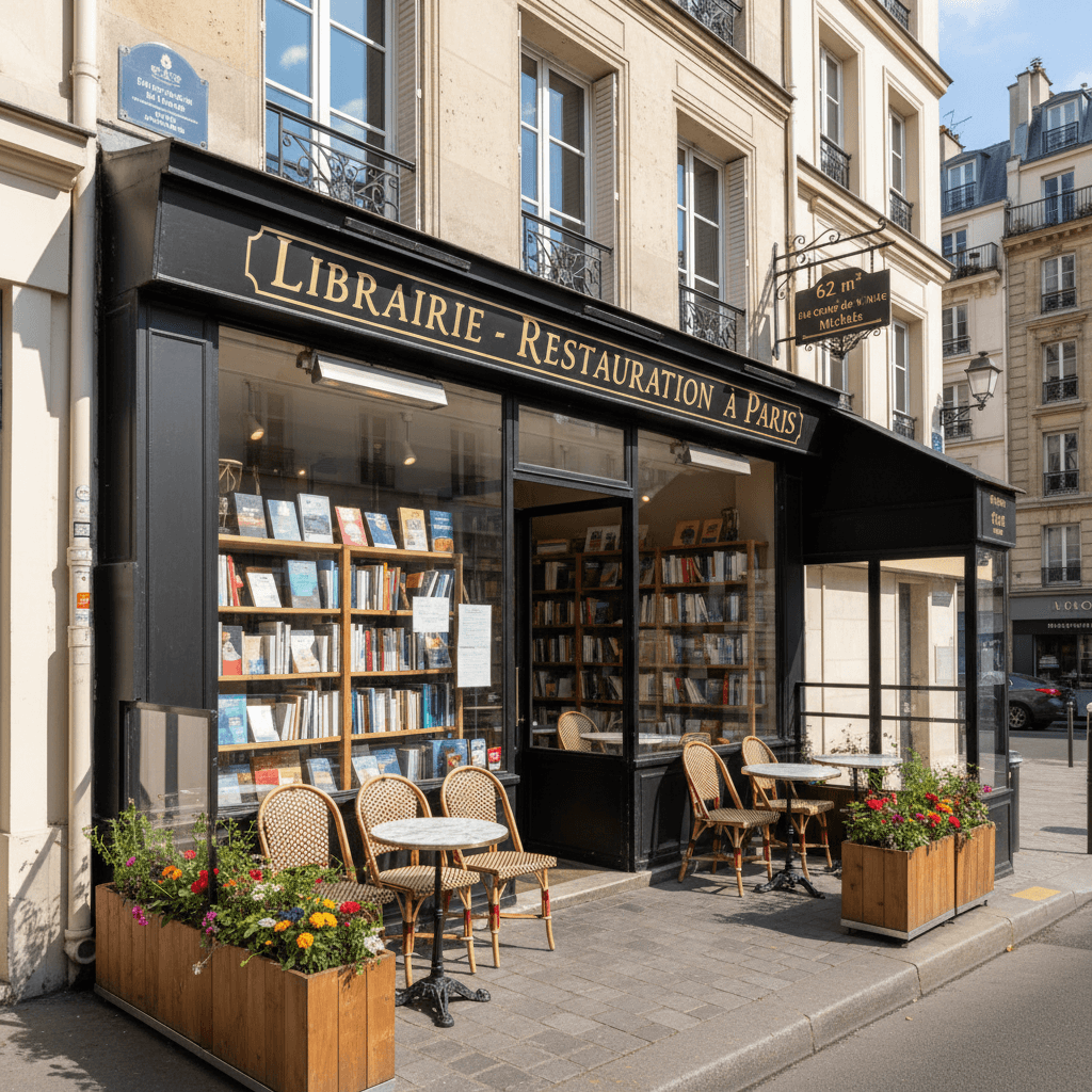 Librairie Restauration à Paris - 62 m² au cœur de la ville - Image 1