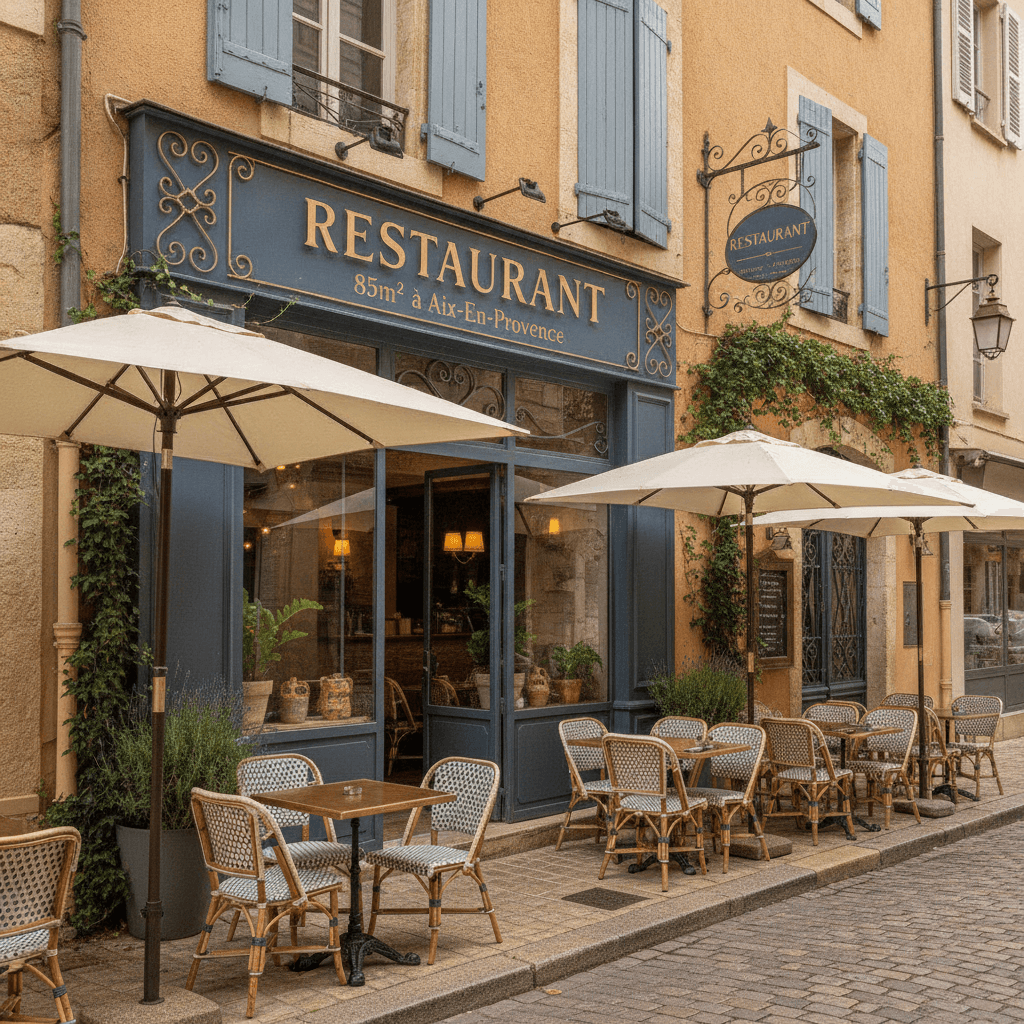 Restaurant 85m² à Aix-En-Provence : terrasse - extraction - Image 1