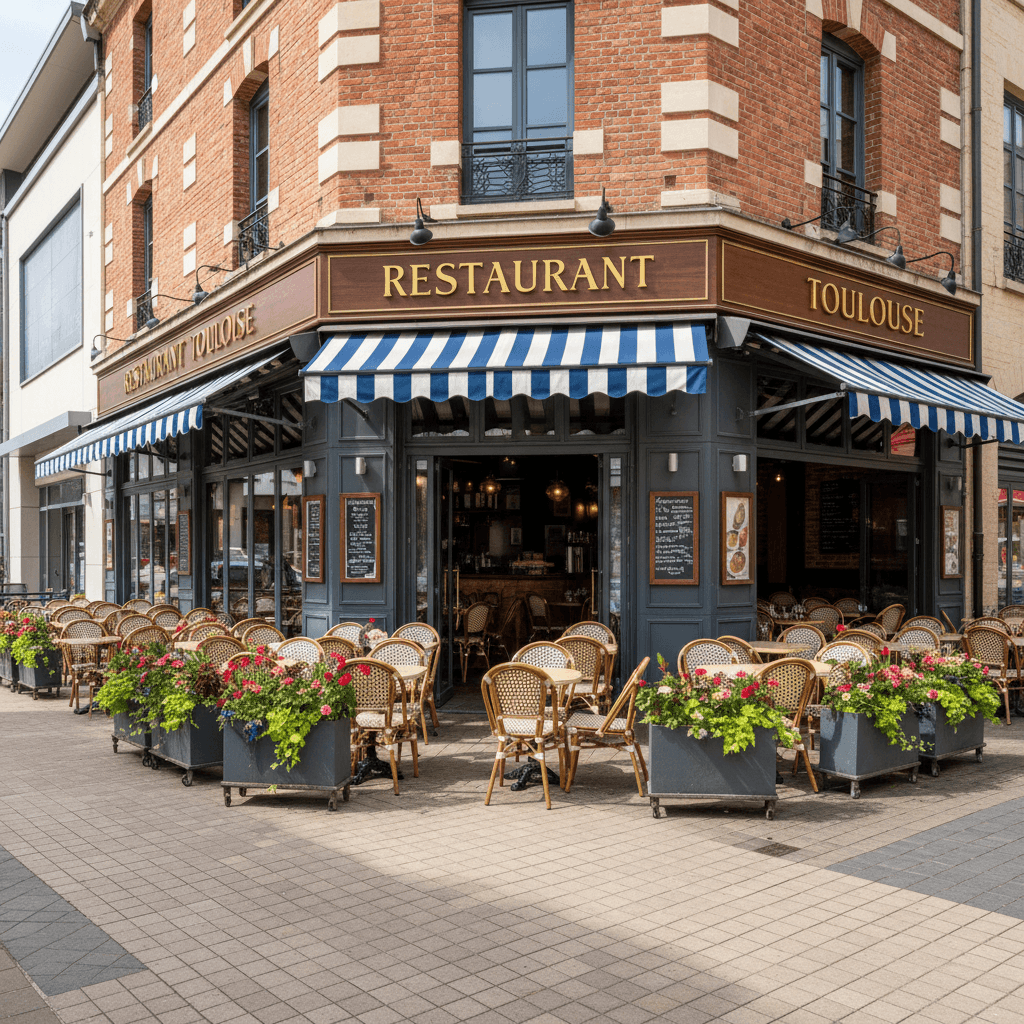 Restaurant 175m² à Toulouse : terrasse - extraction - Image 1