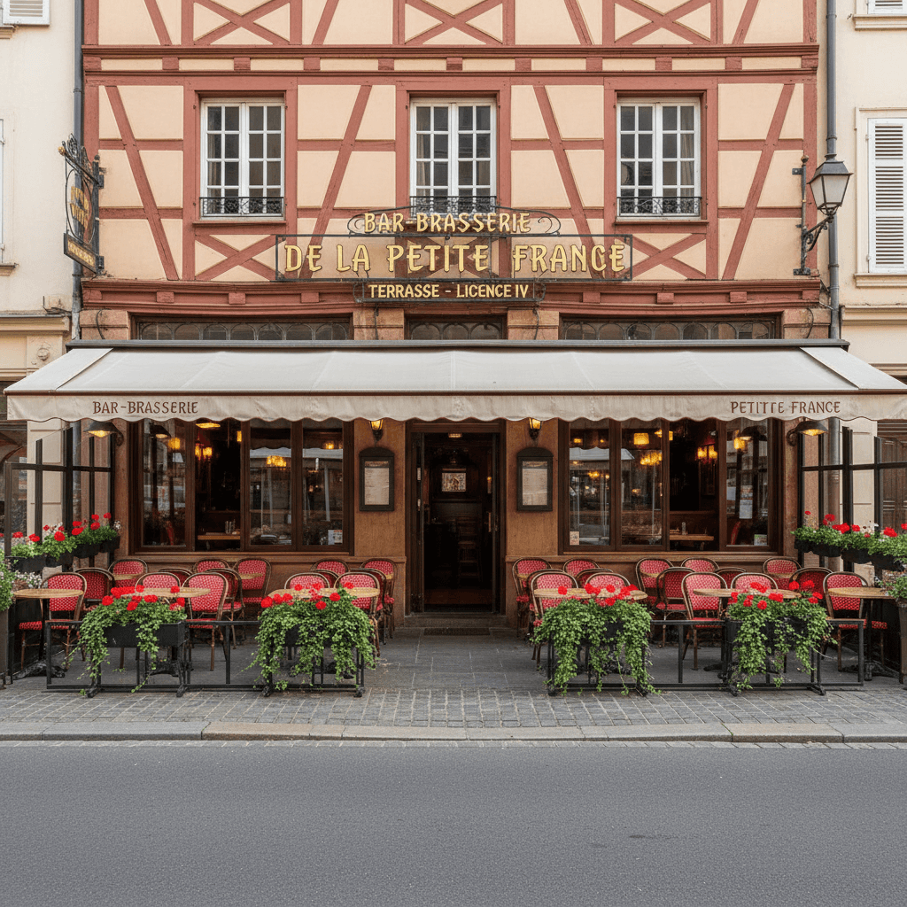 Bar-brasserie 180m² à Strasbourg : terrasse - licence IV