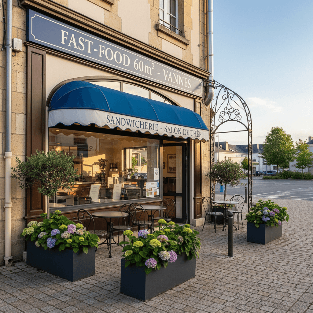 Fast-food 60m² à VANNES : terrasse - extraction - Image 1
